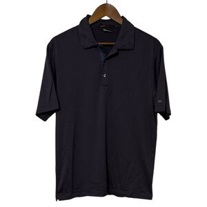 Nike Tiger Woods Collection Dri Fit Golf Polo Short Sleeve Blue Subtle Graphic S